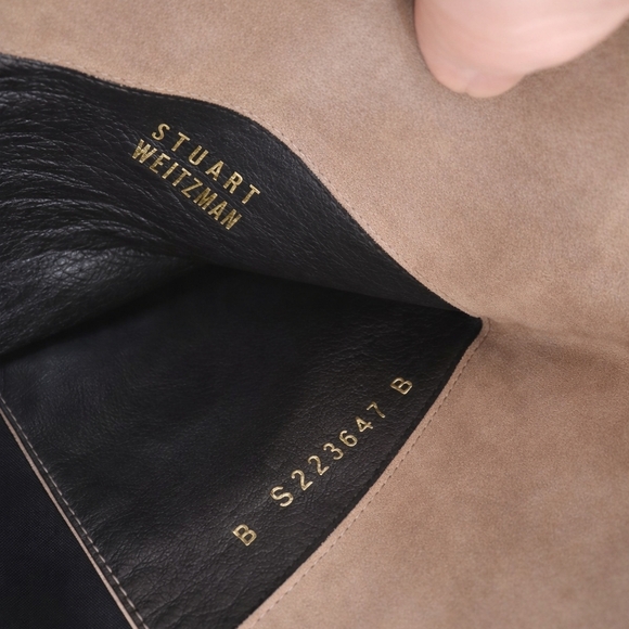 Women's Knee-High Suede Boots in Beige - Picture 4 of 4